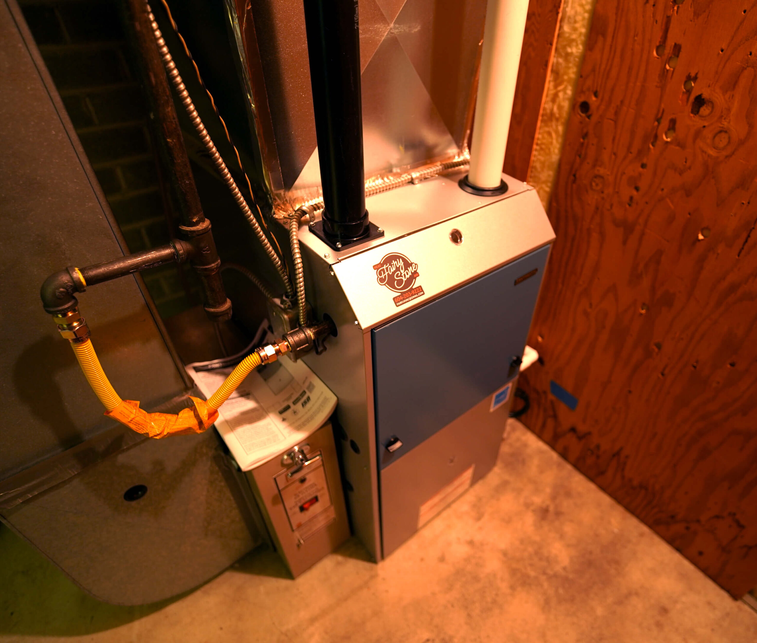 High efficiency furnace installation in Burnaby